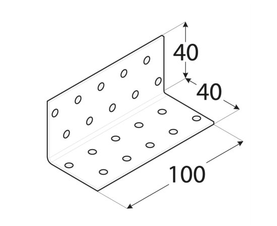 Perforated corner KM14 Domax 4114