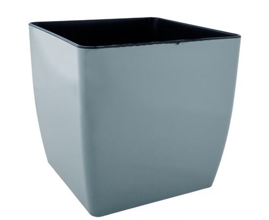 Pot plastic Aleana Kvadro low 22x22x21cm gray dove