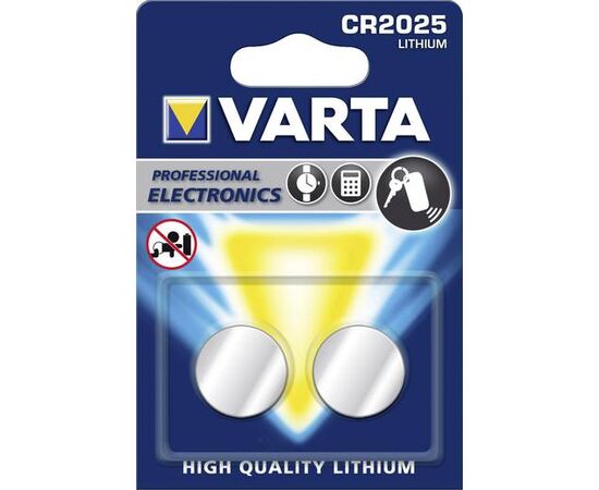 Battery Lithium VARTA CR2025 3V 170 mAh 2 pcs