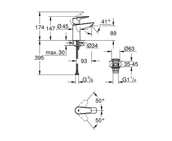 Washbasin Mixer Grohe 23580001