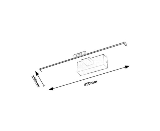 Бра Rabalux Gaten 8W 3000K 450 155 L150мм черный белый 78001