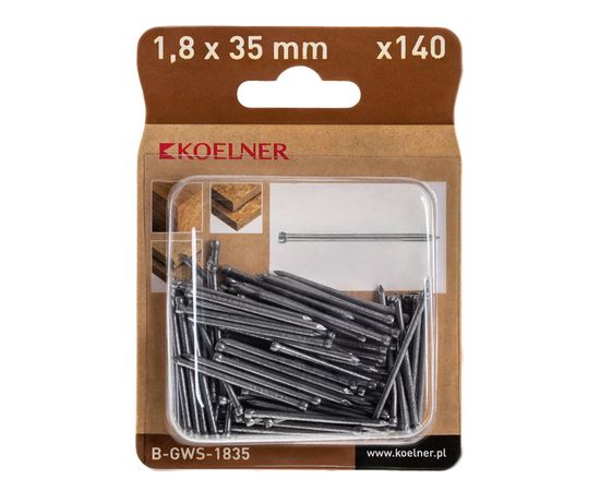 Joiner's nails Koelner 1,8X35 mm 140 pcs B-GWS-1835