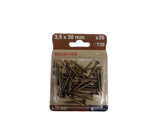 Hardwood screw Koelner 3.5x30 mm 35 pcs B-TS-3530 blist