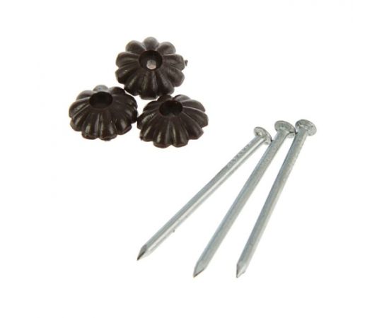 Nail with decorative cap Tech-Krep 80 pcs dark brown