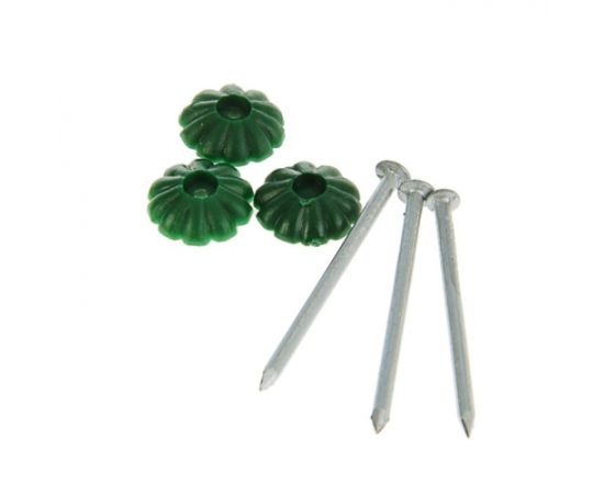 Nail with decorative cap Tech-Krep 80 pcs green