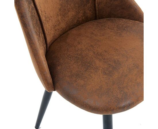 Стул замшевое SMEG SUEDE BROWN коричневая 50.5x54.5x82.5 см