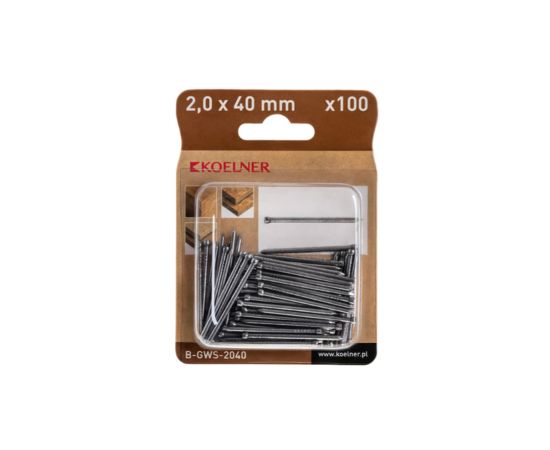 Joiner's nails Koelner 2,0X40 mm 100 pcs B-GWS-2040