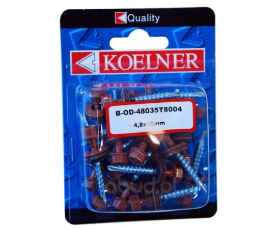 სჭვალი ფერმისათვის საყელურით EPDM Koelner 20 ც 4,8x35 B-OD-48035T8004  ბლისტი