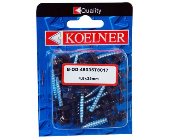 Farm self-drilling screws with EPDM washer Koelner 20 pcs 4,8X35 B-OD-48035T8017 blist