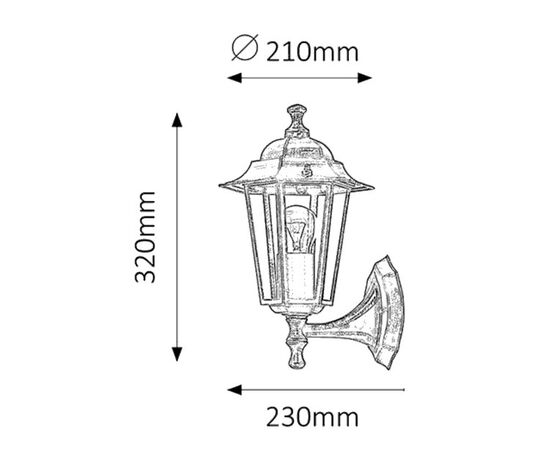 Garden lamp Rabalux VELENCE E27 1x MAX 60W IP43 8234