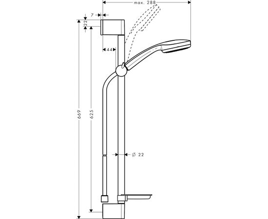 საშხაპე კომპლექტი Hansgrohe Monsoon 27335400