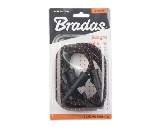 Rubber cord with hooks Bradas BCH2-08100BC-B 0.8x100 cm 2 pcs