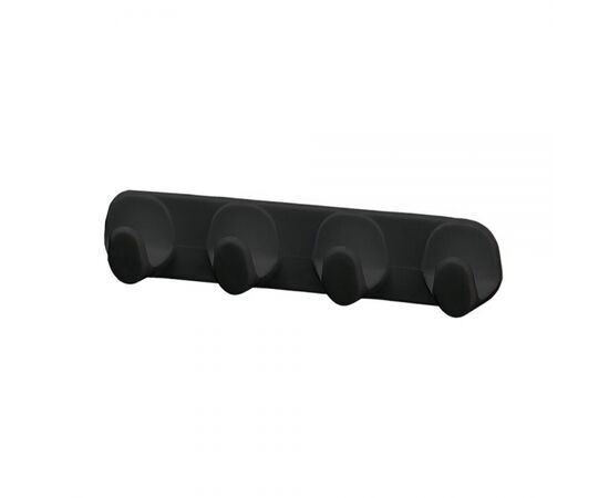 Towel hook with 4 hooks Bisk Trendy Black