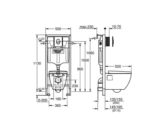 Инсталляционный  комплект Grohe 39583000