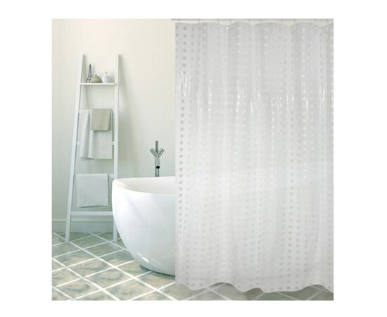 Shower curtain MSV Bristol white 180x200 cm