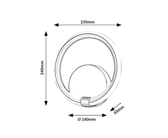 Sconce Rabalux WILLOW LED 12W 4000K 750Lm black 6969