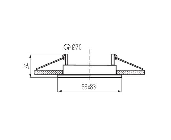 სანათი წერტილოვანი Kanlux ALOR DTL-B 26732 Gx5.3/GU10 1x MAX 35W