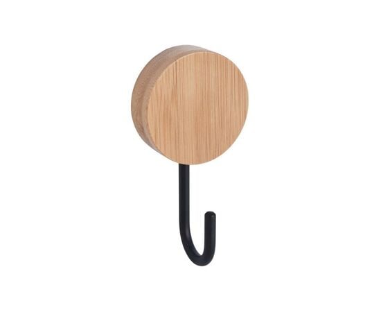 Towel hook Bisk Plain black bamb