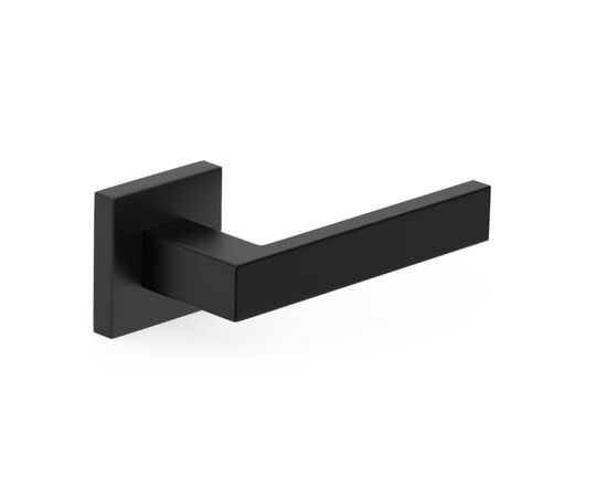 Door handle rossete Metal-Bud Nowy Qubik K VQKC with protective lid SZKCY black