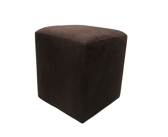 Pouf alcantara 34х40 dark brown