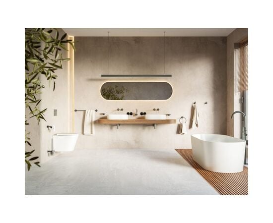 Towel bar Bisk Skala Gray