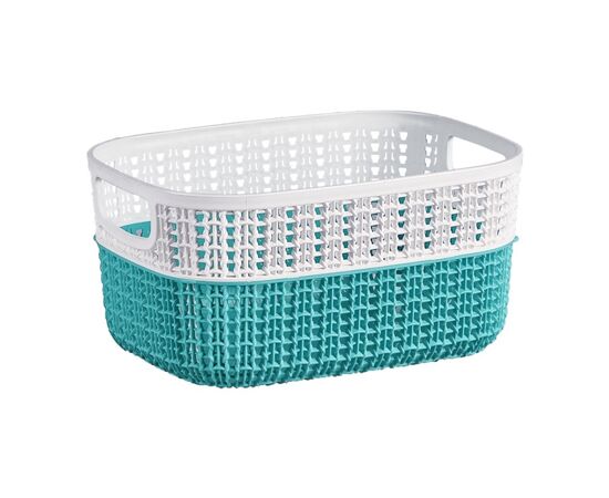 Plastic basket with knitted ornament Irak Plastik FLEXY SP-165 6.8 l