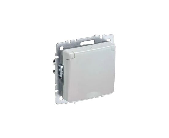 Розетка IEK BRITE 1 16A IP44 RSbsh10-3-44-Brj с заземлением без рамки