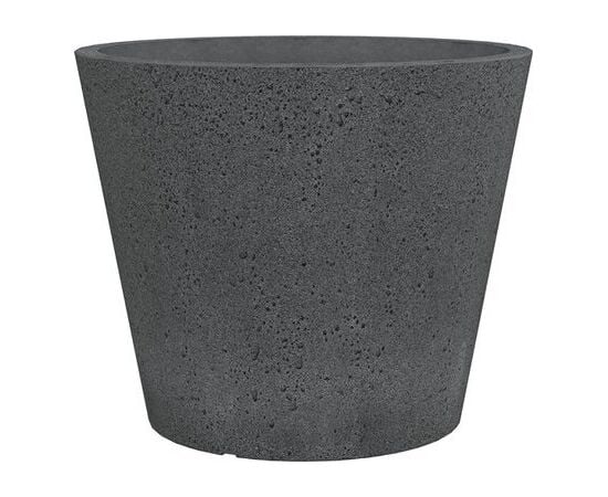 Plastic pot Scheurich STONY BLACK 49/238 C-CONE 49