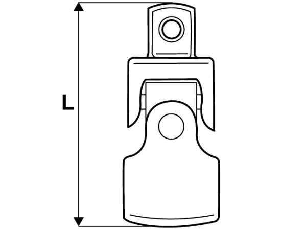 Universal joint TOPMASTER 330164 Satin 1/4"