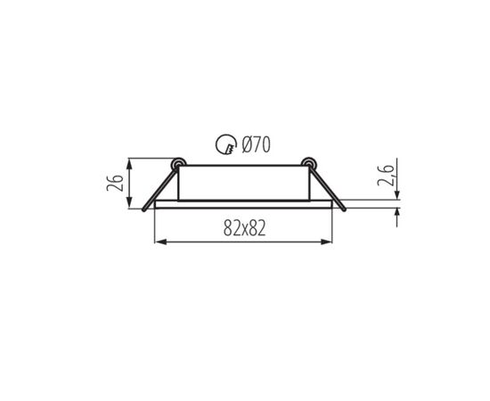 სანათი წერტილოვანი Kanlux DALLA CT-DTL50-B 22433 Gx5.3 1x MAX 50W