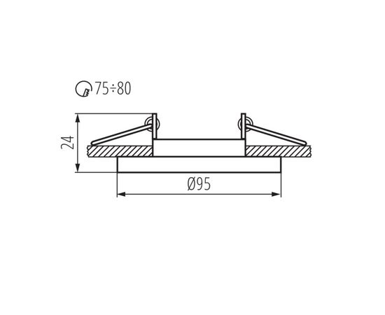 სანათი წერტილოვანი KANLUX MORTA GX5.3 GU10 CT-DTO50-B 26717