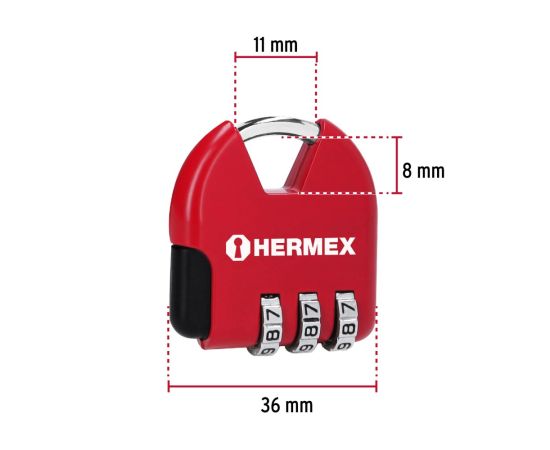 კოდირებული ბოქლომი Hermex 43351 CMA-4C