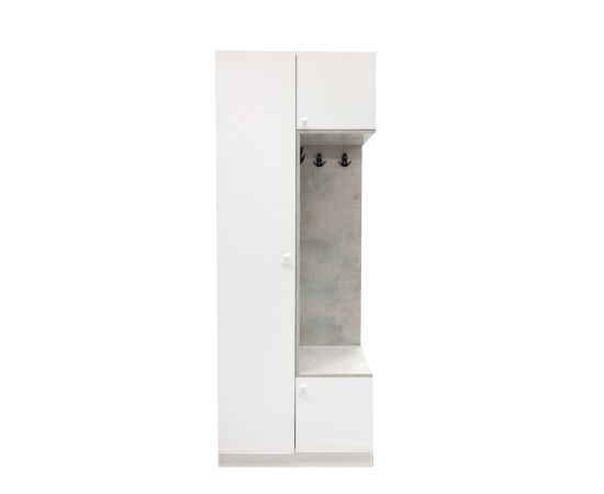 Entrance cabinet white 220x80x40 cm