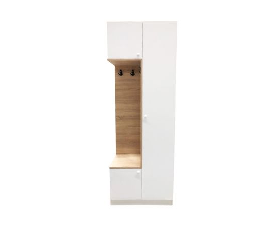 Entrance cabinet white 220x80x40 cm