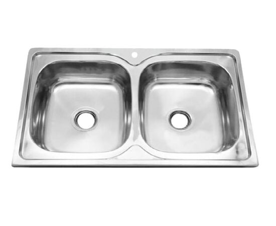 Kitchen sink double AIM 40 800x500 mm