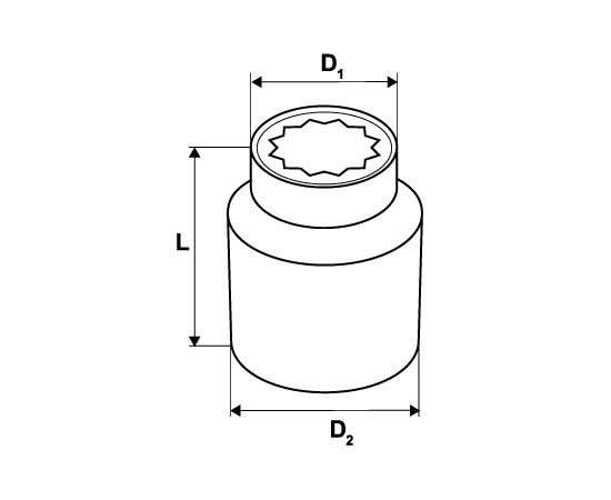 Socket 12PT TOPMASTER 330266 1/2" 17 mm