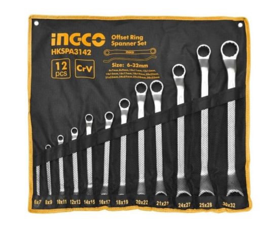 Wrench set Ingco HKSPA3142 12 pcs.