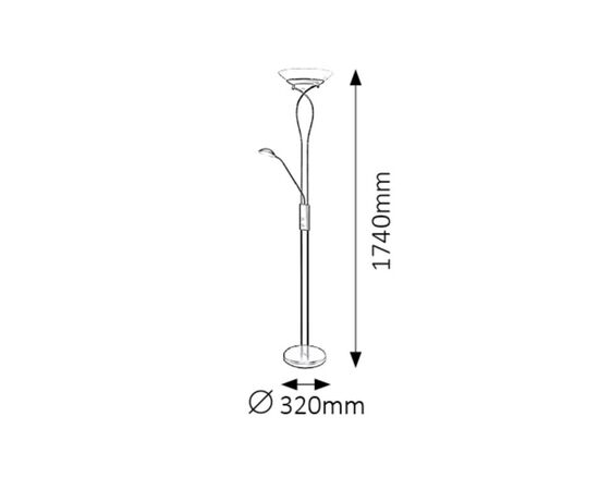 ტორშერი Rabalux Gamma 15W 2700K 4555 h1740 თეთრი