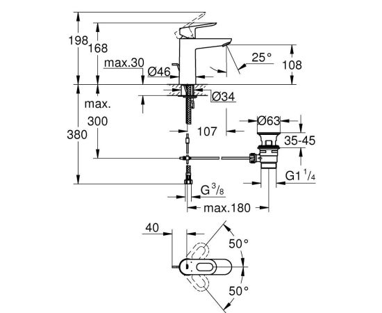 Shower set  Grohe Bath Start Loop M/3 120209