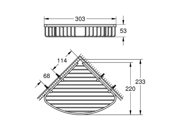 Полка для ванной Grohe BauCosmopolitan угловая 40663001