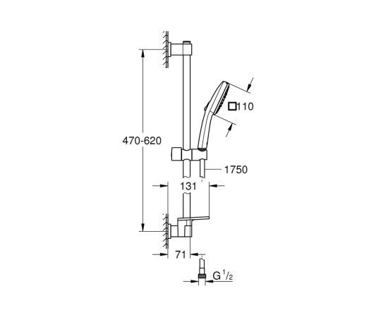 Shower set Grohe VITALIO COMFORT 26974001