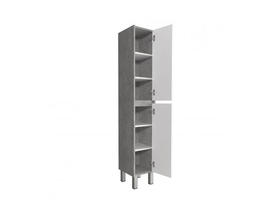 Пенал для ванной Polo Loft P-33-U grey/white 33x175 см универсальный