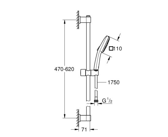 Душевой комплект Grohe VITALIO COMFORT 26935001