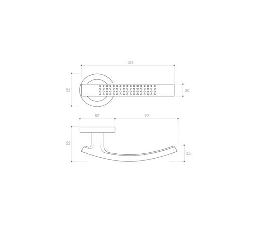 Door handle rossete Metal-Bud ASTRA VAOCZ with plumbing wrap SNOCZW