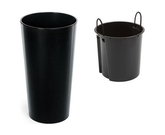 Flower pot LAMELA Donica LILIA 400 - czarny 29.5 L