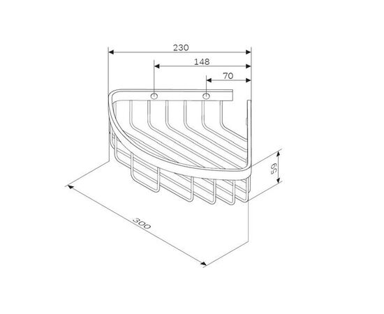 Corner shower shelf AM.PM Sense L Black Matt A7452122