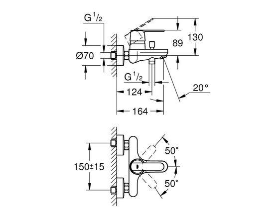 Смеситель для ванны Grohe GET OHM EXPOSED 32887000