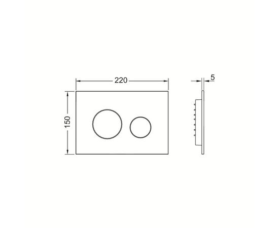 Кнопка для инсталляции Tece Lux 9240921 dual-flush Bright chrome