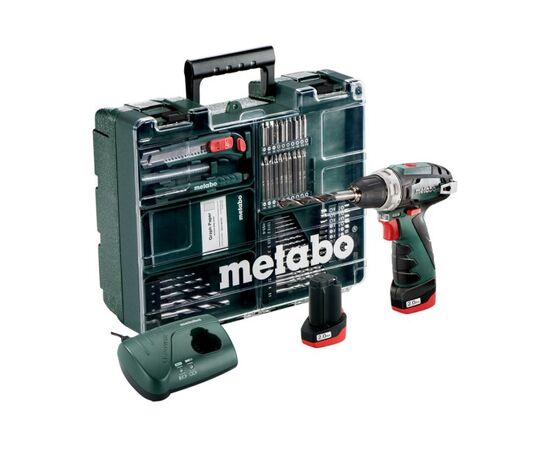 აკუმულატორის დრელი-სახრახნისი Metabo POWERMAXX BS BASIC SET 10.8V (600080880) + აქსესუარები