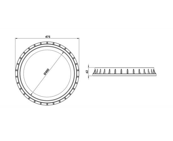 Hatch plastic lattice with lock Torun Plastik Ø400 mm